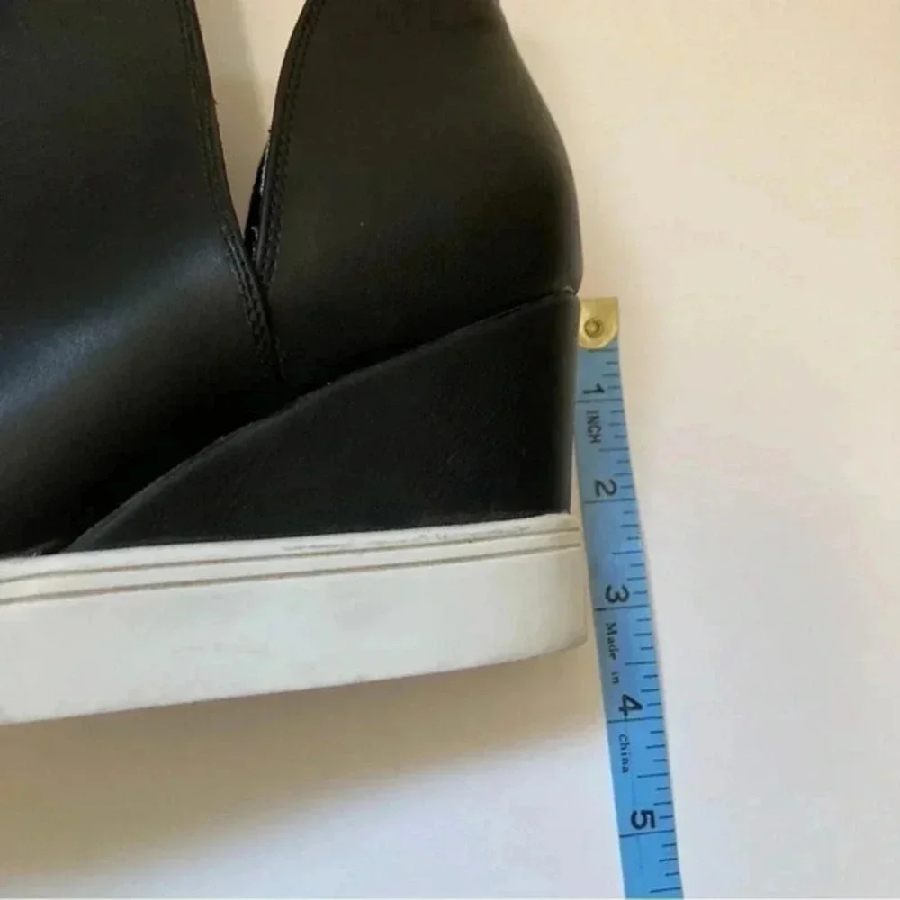 MIA Shoes Womens 9M Kate Platform Sneakers‎ Black Faux Leather Cut Out Casual